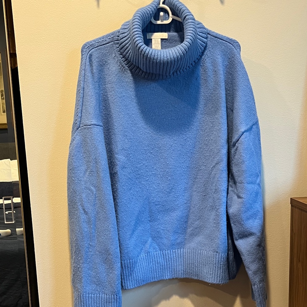Baby Blue Turtleneck Sweater